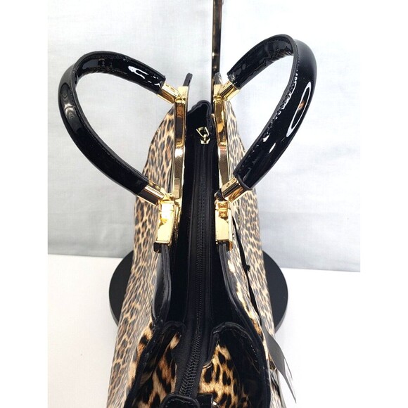 La Terre Fashion Limited Leopard Print Vega Leather Crossbody Hand Bag NWT - Picture 12 of 16